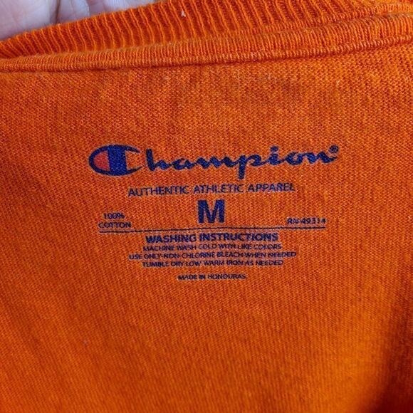 BUCKNELL UNIVERSITY Champion shirt orange short sleeve t-shirt M - Picture 5 of 5